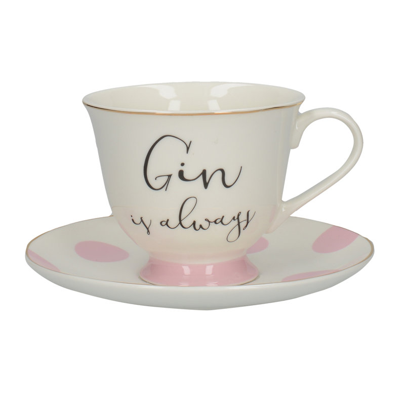 Ava & I Handmade Porcelain Teacup and Saucer
