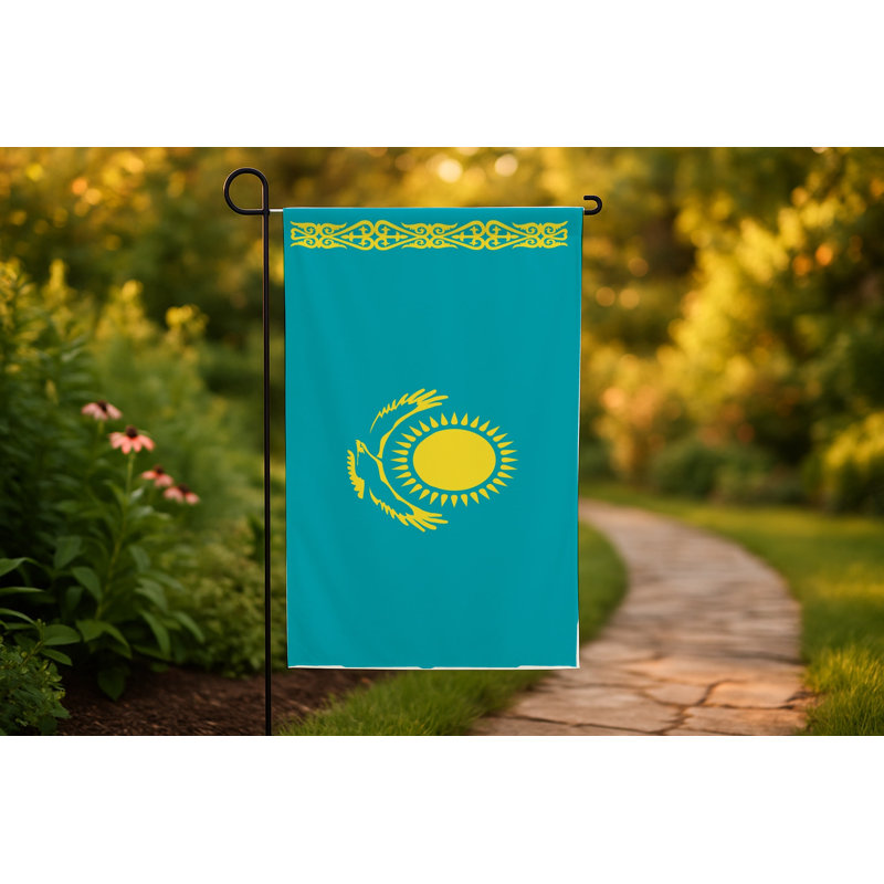 Drapeau kazakhe - drapeau extérieur, H 24 po x l 36 po