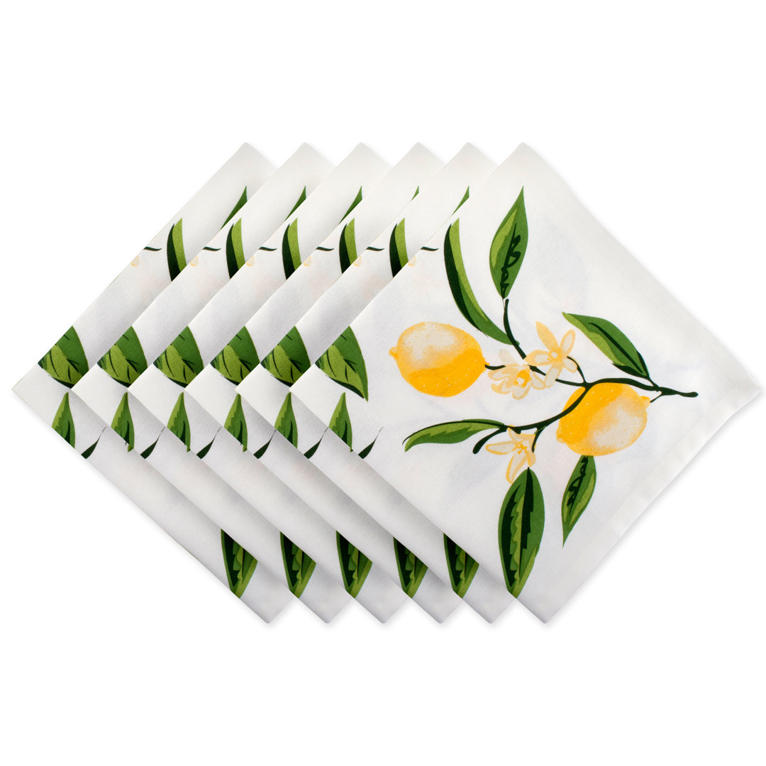 Hyde Cotton Food & Drink Square Napkin (Set of 6) August Grove®