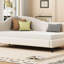 L-Shaped Linen Daybed, With Solid Wood Legs (Daybed)-1714824241-1714824239