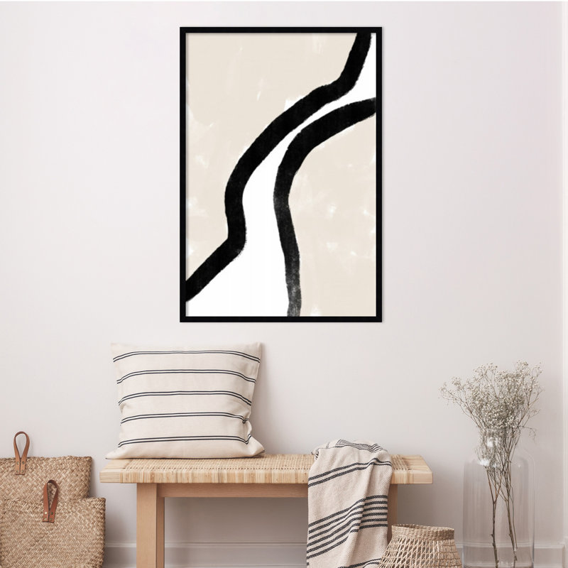 Abstract Borders by Anastasia Sawall - Picture Frame Graphic Art, Black Framed, 41" H x 28" W x 1" D