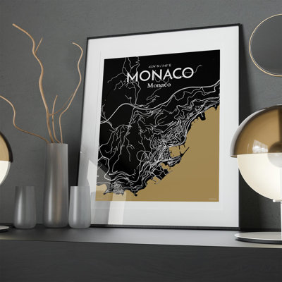 Monaco City Map, impression