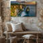 Toile, "Une scène côtière à couper le souffle au coucher du soleil", art mural orné de falaises-981553768