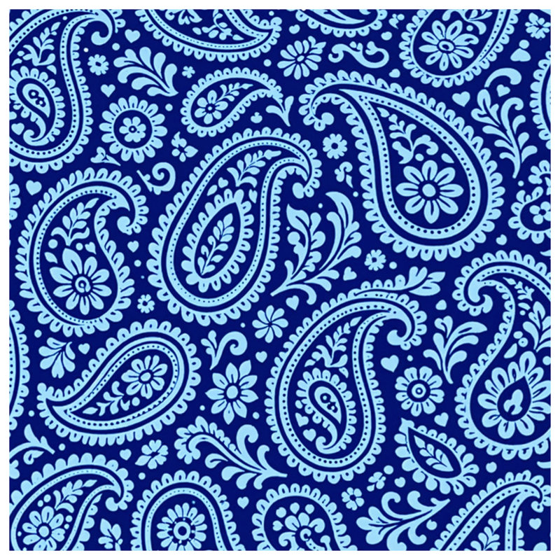 Édredon bleu à motif cachemire floral, Twin