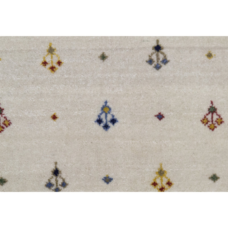 Tapis beige noué à la main de haute qualité
