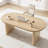 70.8 Inch Oval Dining Table for 6-8 People, Long Large Kitchen Table with Thick Sturdy Wooden Base, Farmhouse Dining Room Table for Kitchen, Living Room, Office-1604724922