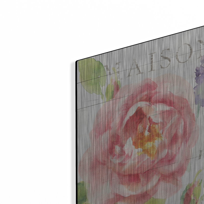«Maison Des Fleurs 3 C» par Danhui Nai, art mural en métal, H 24 po x l 16 po