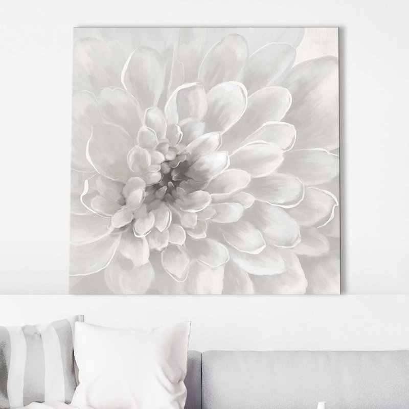 Dahlia par Nan - Peinture, Toile tendue, H 18 po x l 18 po x P 1 po