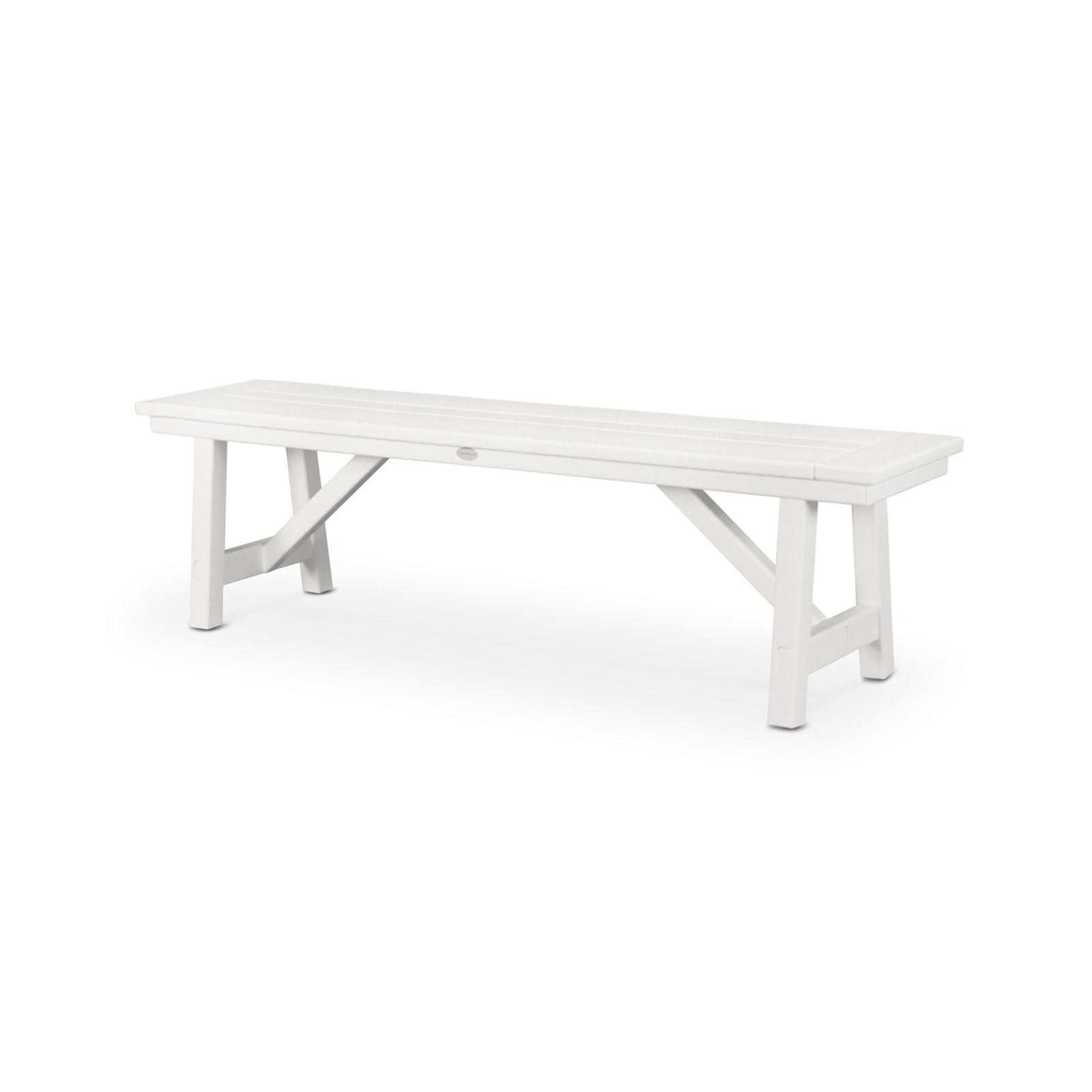 POLYWOOD® 61" Picnic Bench, White