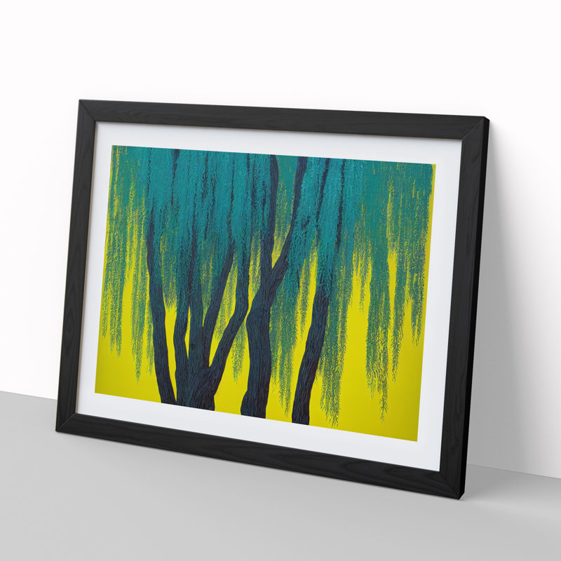 Awesome Weeping Willow Trees - Framed Print, Black, 46cm H x 64cm W x 2cm D