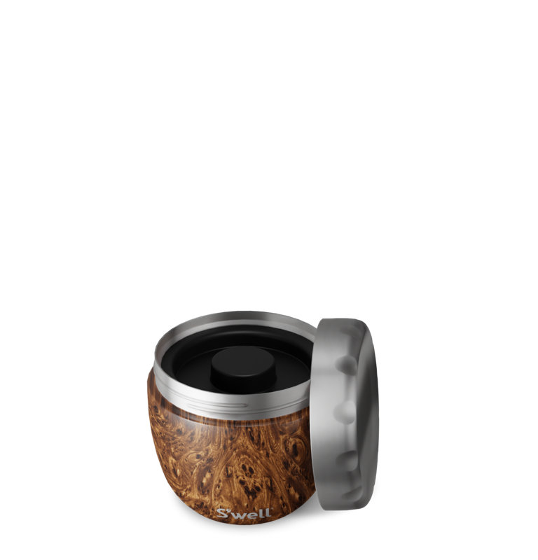 Wood Teakwood Water Bottle and Food Storage Container