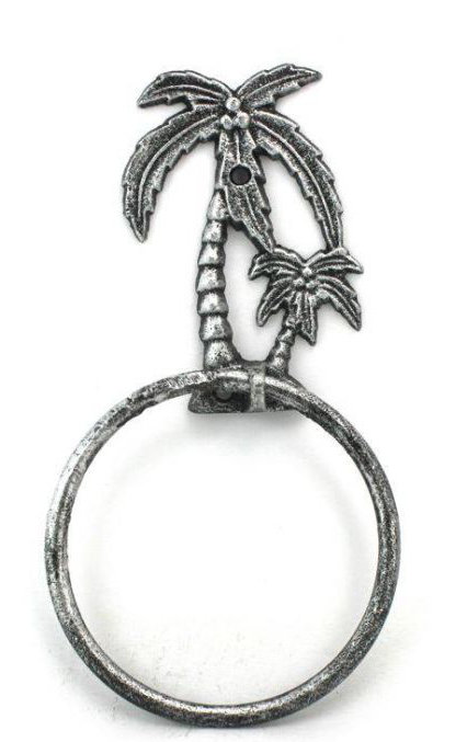 Anneau à serviettes palmier tree, Argent antique
