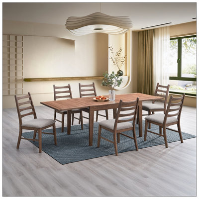 Ensemble de salle à manger moderne avec table et chaises de salle à manger extensible