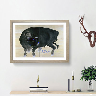 Black Bull by Mochizuki Gyokusen - Picture Frame Art Print