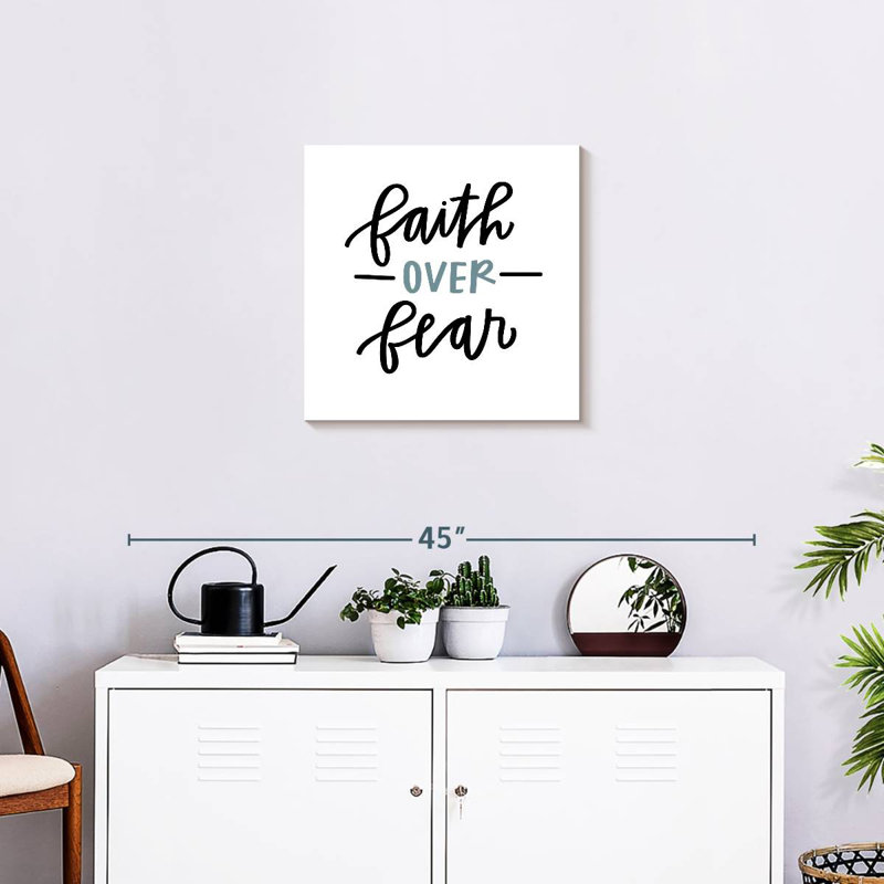 Tergel «Faith Over Fear», typographie