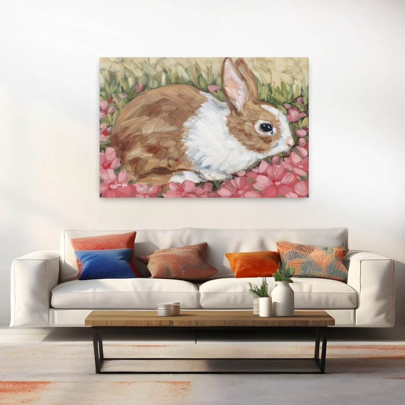 Art de fleur de lapin Sweet Pansy, H 40 po x l 60 po
