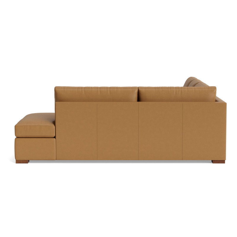 Lucca Sectional, Bison Butterscotch Top Grain Leather, Right Hand Facing