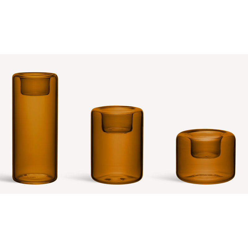 Happy Votive Candle Holder, Amber