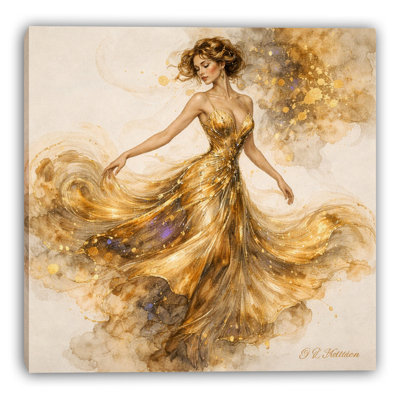 Azure Rhythm Wrapped Canvas Wall Art