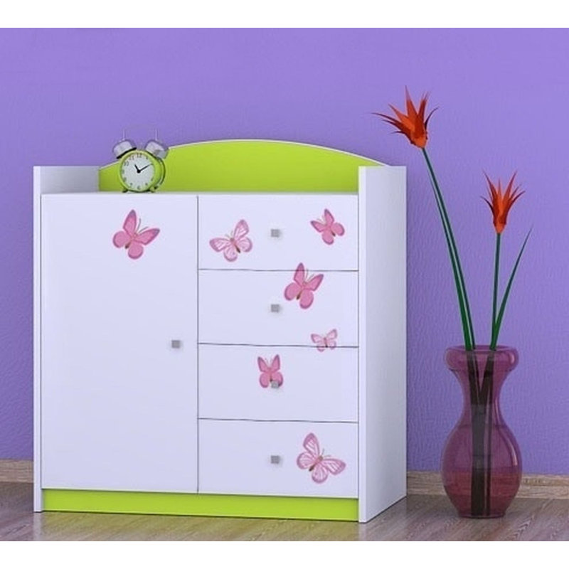 Nicoletti Kids 4 - Drawer Combo Dresser, Green