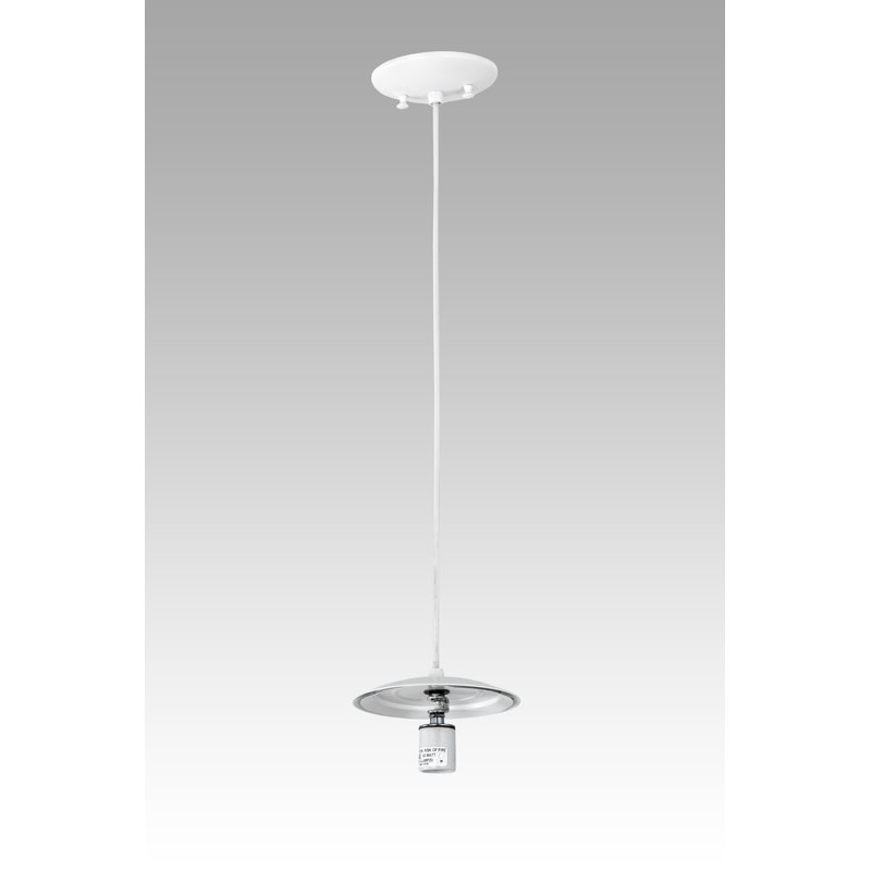 Bola 1 - Light Pendant, White, 12" H x 5" W x 5" D