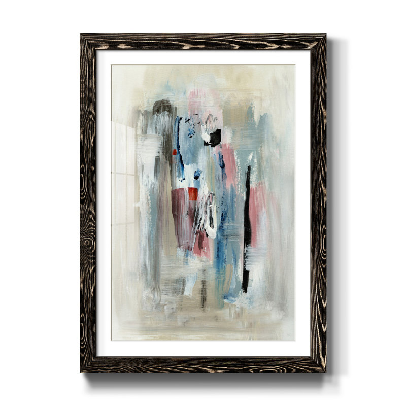 Mission Beach - reproduction d'art, H 37,5 po x l 27,5 po x P 1,5 po, Papier encadré noir, Blanc
