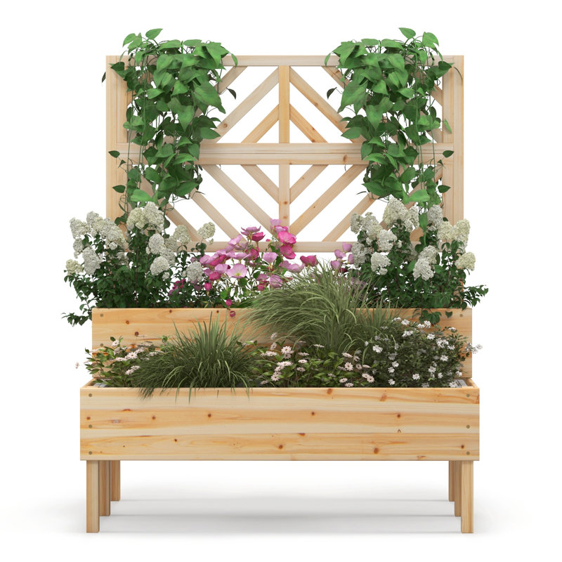 Nolic Wood Planter Box, Beige