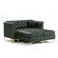 Canapé Chesterfield 2 places modulaire avec coussins capitonnés vert pour salon, appartement-132951719-132951721