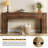 Long Farmhouse Entryway Console Table With Handcrafted Line Design, Wooden Sofa Table For Hallway, Living Room, Or Behind Couch-878365077