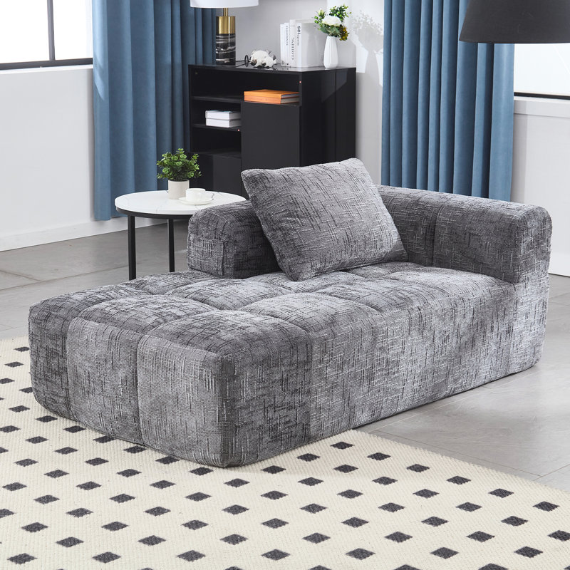 Élégant canapé-lit en chenille pour la chambre à coucher - Mousse améliorée, tissu d'ameublement infroissable, siège infroissable, conception ergonomique