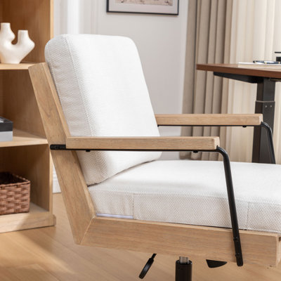 Camelo Solid Wood Swivel Task Office Chair