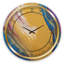 Horloge murale Glam Gold mauve et marbre bleu II-50582431