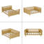 Grand lit plateforme en bois-514147759