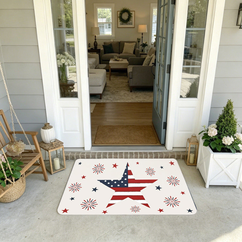 Tapis d'entrée rectangulaire 4 "Star Firework