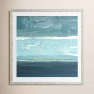 Teal Horizon II Painting by Rob Delamater