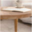 Table basse ronde 36,22 "à grain Radial - Table basse rustique en bois massif et panneau de fibres à densité moyenne avec pieds décoratifs noirs, finition en bois naturel pour le salon