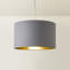 Swadha 15cm H Linen Blend Lamp Shade in Grey