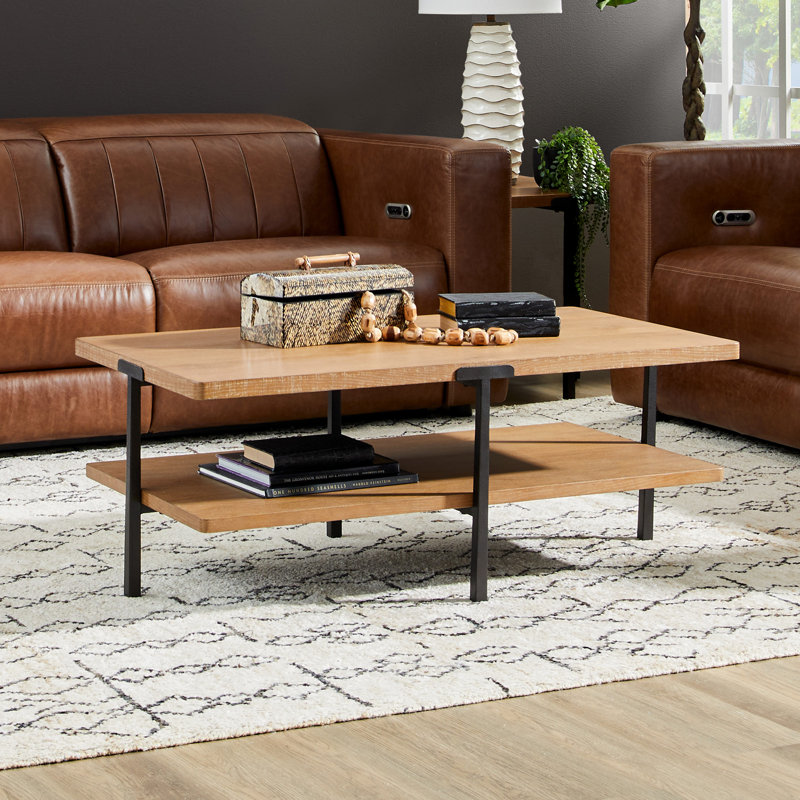 Solid Wood Top Single Coffee Table