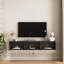 Meuble télé flottant fixé au mur avec 16 DEL de couleur-126423299-126423296
