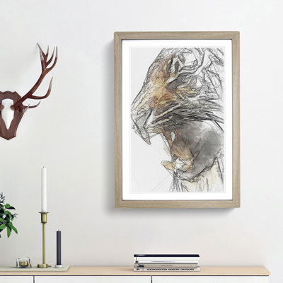 The Fierce Tiger in Abstract - Picture Frame Graphic Art Print