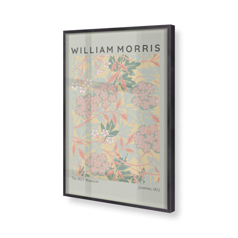 «Blush Jasmine» par William Morris, Orange, Sans cadre, papier, H 14 po x l 11 po