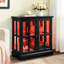 Vitrine lumineuse DEL, vitrine antique avec tablettes réglables, vitrine au design rétro