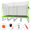 Trampoline rectangulaire d'extérieur 10 x 17 pi avec enceinte de sécurité pour enfants
