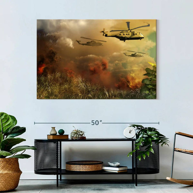 Lelar Helicopter Rescue Fleet, 32" H x 48" W