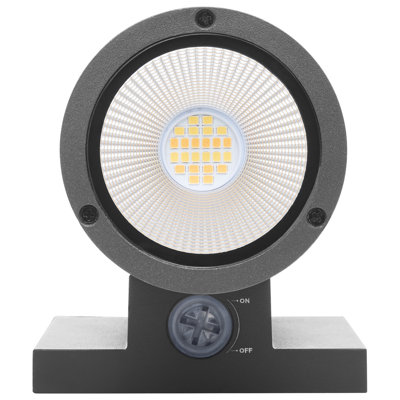 10 Watt 3K/4K/5K CCT Selectable 1 Light Medium Wall Sconce Up or Down Installation Black Finish 120-277 Volt