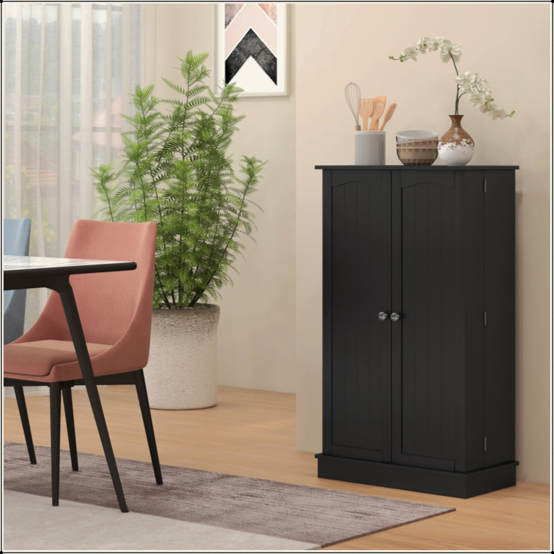 Garde-manger autoportant de 41 po - portes doubles, étagères totales à 17 niveaux (12 portes + 5 intérieures) et tablettes réglables
