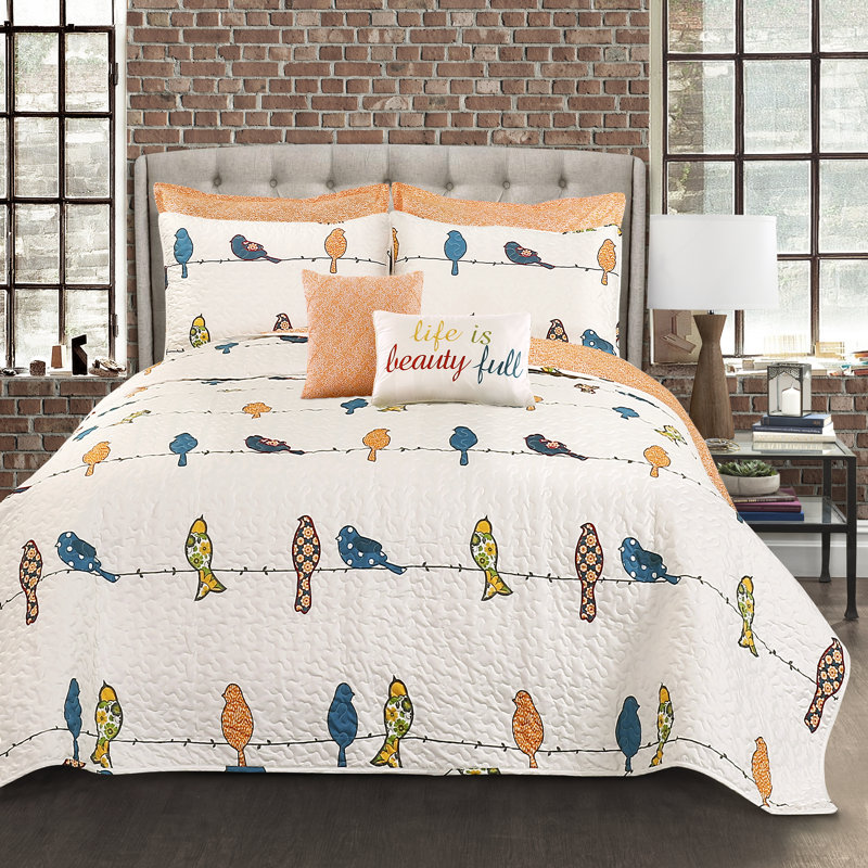 Rowley Birds Birds Throw, Multi, Queen