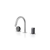 Acquaco Linki Io Deck Mount Three-Hole Widespread Bidet Faucet with 6'' Spout Reach