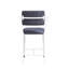 Chaises à hauteur de comptoir de 2 - rembourrées gris et blanc, fabrication en fer, siège confortable, dossier pour une utilisation quotidienne dans la salle à manger 2 et structure en métal robuste, salon ergonomique