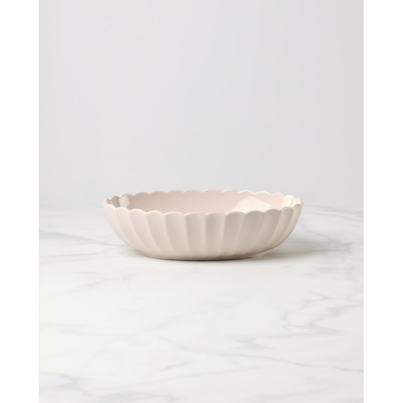 Lenox French Perle Scallop Blush Serving Bowl